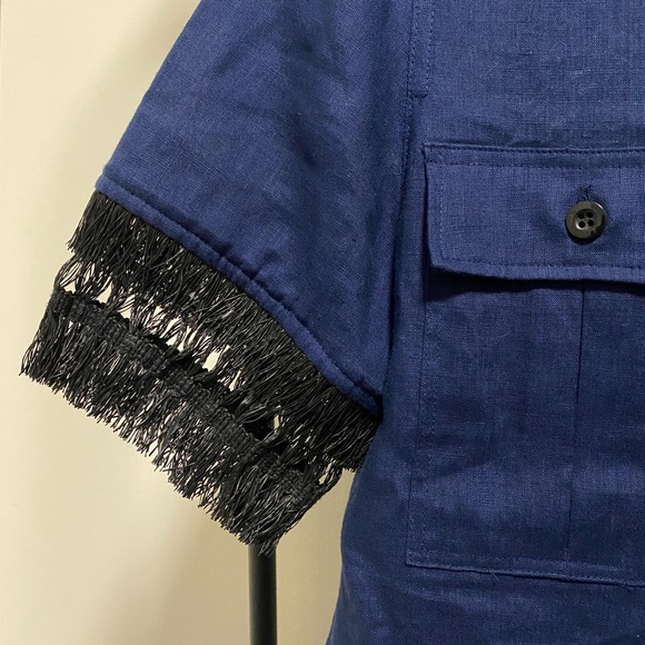 TOGA PULLA fringe accent button up shirt - Picture 4 of 4